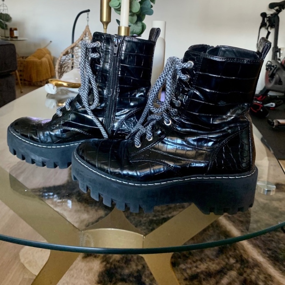 zara platform combat boots